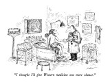 "I thought I'd give Western medicine one more chance." - New Yorker Cartoon Premium Giclee Print by Edward Koren