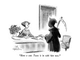 "Have a seat.  Taxes is in with him now." - New Yorker Cartoon Premium Giclee Print by Ed Fisher