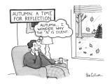 Autumn: A Time for Reflection - New Yorker Cartoon Premium Giclee Print by Leo Cullum