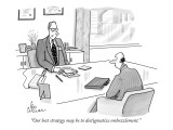 "Our best strategy may be to destigmatize embezzlement." - New Yorker Cartoon Premium Giclee Print by Leo Cullum