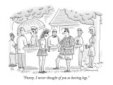 "Funny. I never thought of you as having legs." - New Yorker Cartoon Premium Giclee Print by Mick Stevens
