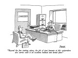 "Beyond the fine starting salary, the job of a poet laureate at this corpo…" - New Yorker Cartoon Premium Giclee Print by Jack Ziegler