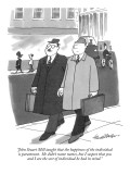 "John Stuart Mill taught that the happiness of the individual is paramount…" - New Yorker Cartoon Premium Giclee Print by J.B. Handelsman