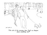 "I'm sick of the economy, dear.  Can't we disagree about something else?" - New Yorker Cartoon Premium Giclee Print by Ed Arno