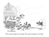 "The summer people are coming!  The summer people are coming!" - New Yorker Cartoon Premium Giclee Print by Mort Gerberg