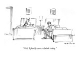 "Well, I finally saw a shrink today." - New Yorker Cartoon Premium Giclee Print by Michael Crawford