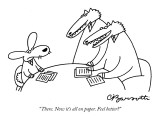 "There. Now it's all on paper. Feel better?" - New Yorker Cartoon Premium Giclee Print by Charles Barsotti