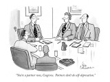 "You're a partner now, Cosgrove.  Partners don't do self-deprecation." - New Yorker Cartoon Premium Giclee Print by Leo Cullum