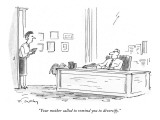 "Your mother called to remind you to diversify." - New Yorker Cartoon Premium Giclee Print by Mike Twohy