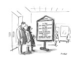 People reading directory at a museum. - New Yorker Cartoon Premium Giclee Print by Frank Modell