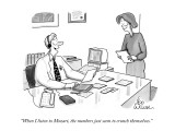 "When I listen to Mozart, the numbers just seem to crunch themselves." - New Yorker Cartoon Premium Giclee Print by Leo Cullum