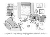 "This firm has a long history of bringing gravitas to frivolous lawsuits." - New Yorker Cartoon Premium Giclee Print by Leo Cullum