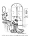"My broker says don't panic, I'm still young enough to recoup my losses." - New Yorker Cartoon Premium Giclee Print by Bernard Schoenbaum