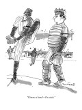 "Gimme a hand—I'm stuck." - New Yorker Cartoon Premium Giclee Print by Michael Crawford