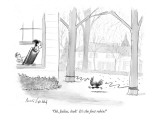 "Oh, Julius, look!  It's the first robin!" - New Yorker Cartoon Premium Giclee Print by Mort Gerberg