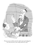 "Do you swear to tell the truth, the whole truth, and nothing but the trut…" - New Yorker Cartoon Premium Giclee Print by Gahan Wilson