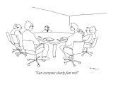 "Can everyone clearly fear me?" - New Yorker Cartoon Premium Giclee Print by Michael Shaw