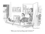 "Have you tried searching under 'fruitless'?" - New Yorker Cartoon Premium Giclee Print by Danny Shanahan