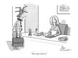 "You may rush in." - New Yorker Cartoon Premium Giclee Print by Leo Cullum