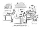 "Hello? Risotto-crisis hot line?" - New Yorker Cartoon Premium Giclee Print by Liza Donnelly