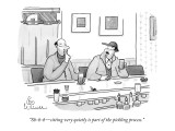 "Sh-h-h—sitting very quietly is part of the pickling process." - New Yorker Cartoon Premium Giclee Print by Leo Cullum