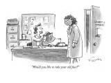 "Would you like to take your old face?" - New Yorker Cartoon Premium Giclee Print by Mike Twohy