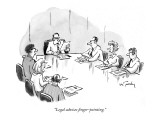 "Legal advises finger-pointing." - New Yorker Cartoon Premium Giclee Print by Mike Twohy
