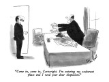 "Come in, come in, Cartwright. I'm entering my exuberant phase and I need …" - New Yorker Cartoon Premium Giclee Print by Stan Hunt