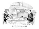"Our house wine is abominable." - New Yorker Cartoon Premium Giclee Print by Victoria Roberts