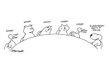 Animals are seen sitting around a conference table.  A duck, pig, fish, an… - New Yorker Cartoon Premium Giclee Print by Charles Barsotti
