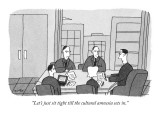 "Let's just sit tight till the cultural amnesia sets in." - New Yorker Cartoon Premium Giclee Print by Peter C. Vey