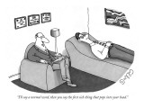 "I'll say a normal word, then you say the first sick thing that pops into …" - New Yorker Cartoon Premium Giclee Print by J.C. Duffy