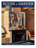 House & Garden Cover - April 1933 Premium Giclee Print by Louis Bouché