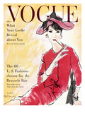 Vogue Cover - April 1958 Premium Giclee Print by René R. Bouché