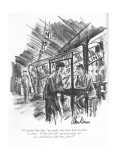 "It begins like this: 'gertrude says four hats is a hat is a hat.' What th…" - New Yorker Cartoon Premium Giclee Print by Alan Dunn