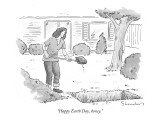 "Happy Earth Day, honey." - New Yorker Cartoon Premium Giclee Print by Danny Shanahan