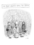 Lawyers giving advice to angry chef. - New Yorker Cartoon Premium Giclee Print by Roz Chast