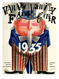 Vanity Fair Cover - January 1935 Premium Giclee Print by Miguel Covarrubias