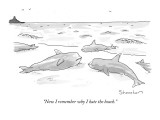 "Now I remember why I hate the beach." - New Yorker Cartoon Premium Giclee Print by Danny Shanahan