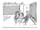 "I'm holding George back this year because he's failed to forge a personal…" - New Yorker Cartoon Premium Giclee Print by Michael Crawford