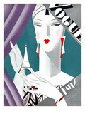 Vogue Cover - October 1926 Premium Giclee Print by Eduardo Garcia Benito