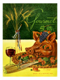 Gourmet Cover - January 1951 Premium Giclee Print by Henry Stahlhut