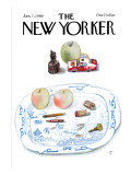 The New Yorker Cover - January 7, 1980 Premium Giclee Print by Saul Steinberg