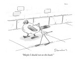 "Maybe I should run on the beach." - New Yorker Cartoon Premium Giclee Print by Danny Shanahan