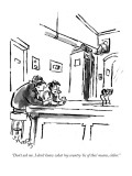 "Don't ask me. I don't know what 'my country 'tis of thee' means, either." - New Yorker Cartoon Premium Giclee Print by Sidney Harris