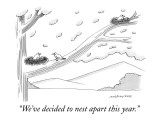 "We've decided to nest apart this year." - New Yorker Cartoon Premium Giclee Print by Mick Stevens