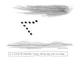 A Flock of Cursors Flying South for the Winter. - New Yorker Cartoon Premium Giclee Print by Mick Stevens