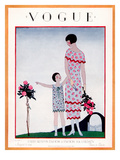 Vogue Cover - August 1925 Premium Giclee Print by André E. Marty