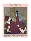 Vogue Cover - September 1927 Premium Giclee Print by Pierre Brissaud
