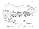 "The first thing you need to do is update your résumé." - New Yorker Cartoon Premium Giclee Print by Danny Shanahan